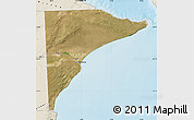 Satellite Map of Rawson, shaded relief outside