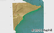 Satellite Map of Rawson, single color outside