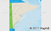 Shaded Relief Map of Rawson, political outside