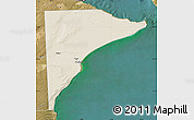 Shaded Relief Map of Rawson, satellite outside