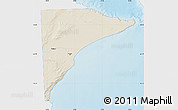 Shaded Relief Map of Rawson, single color outside