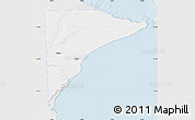 Silver Style Map of Rawson, single color outside