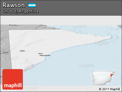 Gray Panoramic Map of Rawson