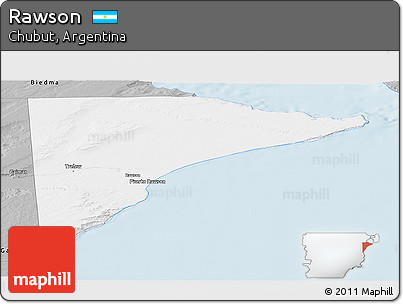 Gray Panoramic Map of Rawson