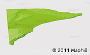 Physical Panoramic Map of Rawson, cropped outside