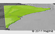 Physical Panoramic Map of Rawson, darken, desaturated