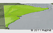 Physical Panoramic Map of Rawson, darken, semi-desaturated