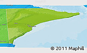 Physical Panoramic Map of Rawson, political outside