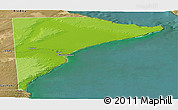 Physical Panoramic Map of Rawson, satellite outside