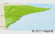 Physical Panoramic Map of Rawson, shaded relief outside
