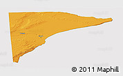 Political Panoramic Map of Rawson, cropped outside