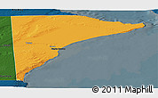 Political Panoramic Map of Rawson, darken