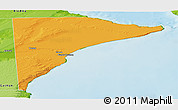 Political Panoramic Map of Rawson, physical outside