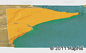 Political Panoramic Map of Rawson, satellite outside