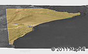 Satellite Panoramic Map of Rawson, darken, desaturated