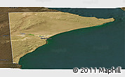 Satellite Panoramic Map of Rawson, darken