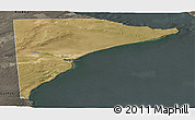 Satellite Panoramic Map of Rawson, darken, semi-desaturated