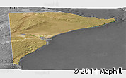 Satellite Panoramic Map of Rawson, desaturated