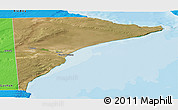 Satellite Panoramic Map of Rawson, political outside
