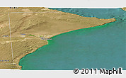 Satellite Panoramic Map of Rawson