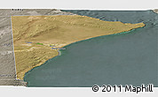 Satellite Panoramic Map of Rawson, semi-desaturated