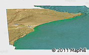 Satellite Panoramic Map of Rawson, single color outside