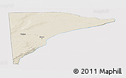 Shaded Relief Panoramic Map of Rawson, cropped outside