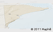 Shaded Relief Panoramic Map of Rawson, lighten