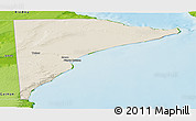 Shaded Relief Panoramic Map of Rawson, physical outside