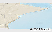 Shaded Relief Panoramic Map of Rawson