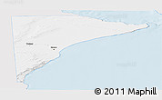 Silver Style Panoramic Map of Rawson, single color outside