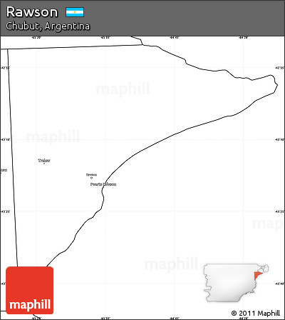 Blank Simple Map of Rawson