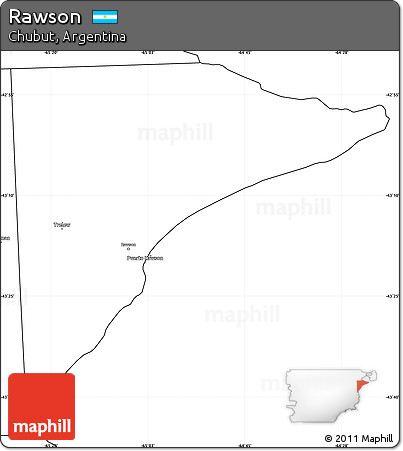 Blank Simple Map of Rawson
