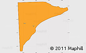 Political Simple Map of Rawson, cropped outside