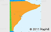 Political Simple Map of Rawson