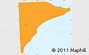 Political Simple Map of Rawson, single color outside