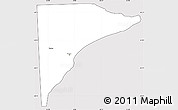 Silver Style Simple Map of Rawson, cropped outside