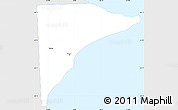 Silver Style Simple Map of Rawson, single color outside