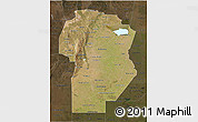 Satellite 3D Map of Cordoba, darken