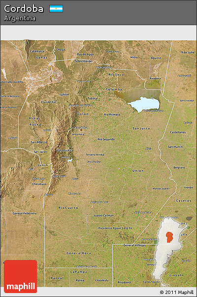 Satellite 3D Map of Cordoba