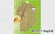 Satellite 3D Map of Cordoba, physical outside