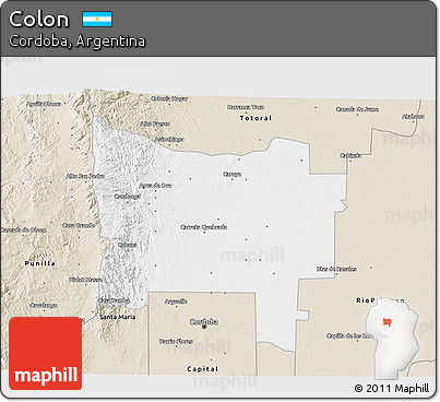 Classic Style 3D Map of Colon
