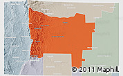 Political 3D Map of Colon, lighten, semi-desaturated