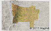 Satellite 3D Map of Colon, lighten, semi-desaturated