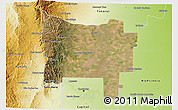 Satellite 3D Map of Colon, physical outside