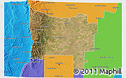 Satellite 3D Map of Colon, political outside