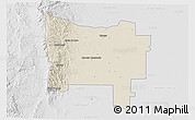 Shaded Relief 3D Map of Colon, lighten, desaturated