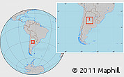 Gray Location Map of Colon, within the entire country
