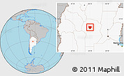 Gray Location Map of Colon, highlighted country