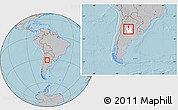Gray Location Map of Colon, highlighted parent region, within the entire country, hill shading